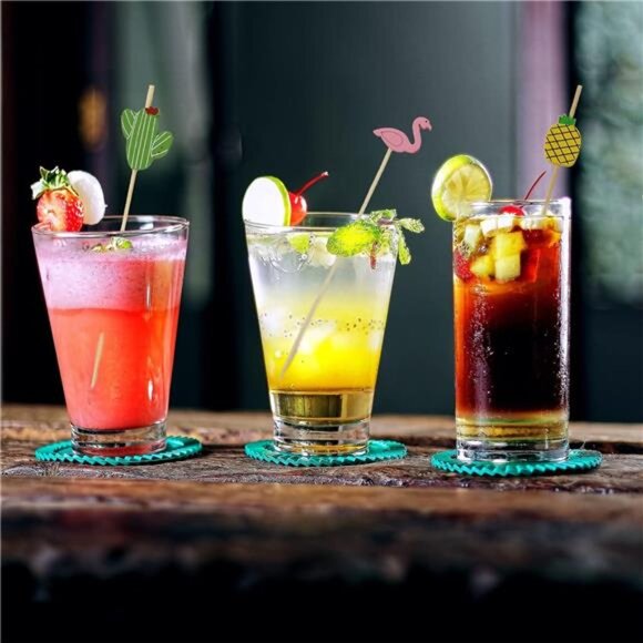 Cocktail Picks 200 Counts Handmade Sticks Wooden ﻿Natural Bamboo Toothpicks - Picture 3 of 6